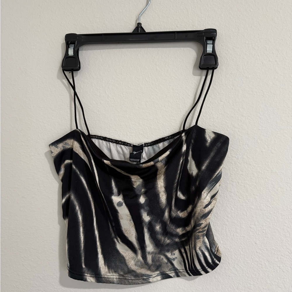 Guess Zebra Print Crop Top